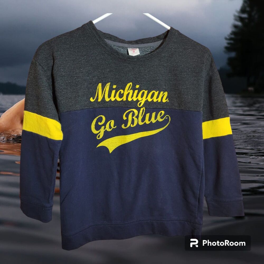 Colosseum Michigan Go Blue Sweatshirt Girls‎ Size XL 14/16 (Q64)